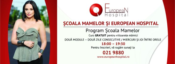 Scoala Mamelor si European Hospital - Curs pentru viitoarele mamici